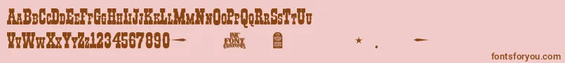 I.F.C.Boothill Font – Brown Fonts on Pink Background