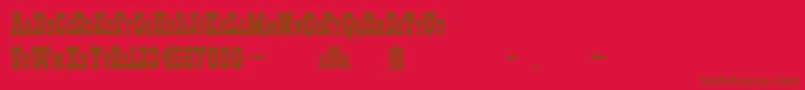 Шрифт I.F.C.Boothill – коричневые шрифты на красном фоне