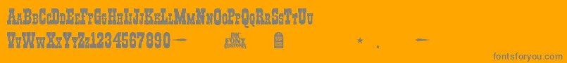I.F.C.Boothill-Schriftart – Graue Schriften auf orangefarbenem Hintergrund