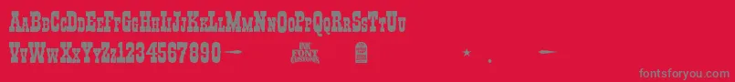 Шрифт I.F.C.Boothill – серые шрифты на красном фоне