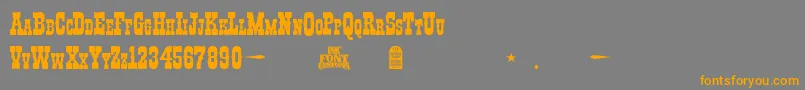 I.F.C.Boothill Font – Orange Fonts on Gray Background