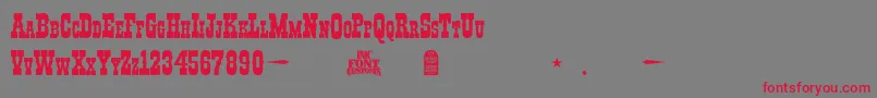 I.F.C.Boothill Font – Red Fonts on Gray Background