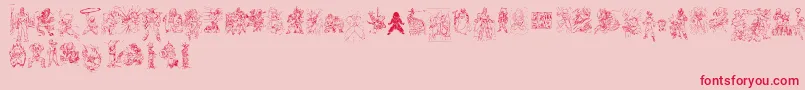 DragonBallTfb Font – Red Fonts on Pink Background