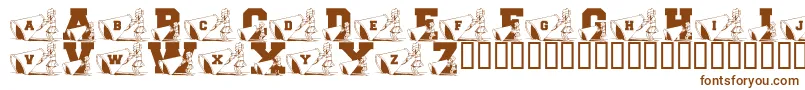 LmsNewCheerleader-Schriftart – Braune Schriften auf weißem Hintergrund