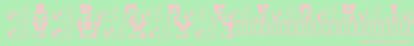 LmsNewCheerleader Font – Pink Fonts on Green Background