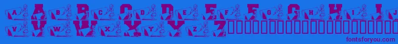 Police LmsNewCheerleader – polices violettes sur fond bleu