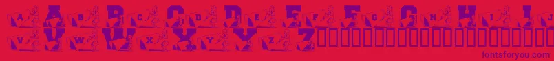 LmsNewCheerleader Font – Purple Fonts on Red Background