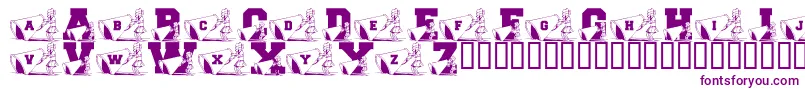 LmsNewCheerleader-fontti – violetit fontit valkoisella taustalla