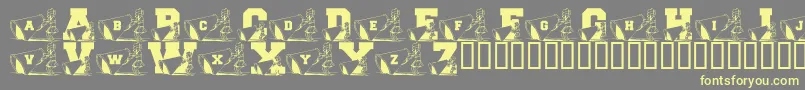 Police LmsNewCheerleader – polices jaunes sur fond gris