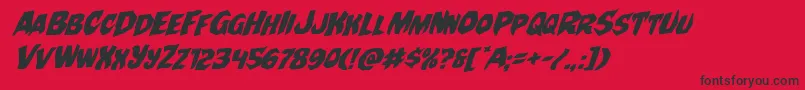 Nightchilderotal Font – Black Fonts on Red Background
