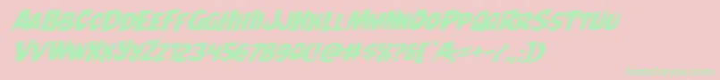 Nightchilderotal Font – Green Fonts on Pink Background