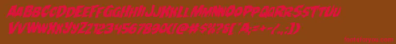 Nightchilderotal Font – Red Fonts on Brown Background
