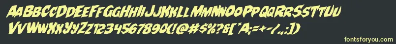 Nightchilderotal Font – Yellow Fonts on Black Background