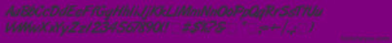 フォントFt12Medium – 紫の背景に黒い文字