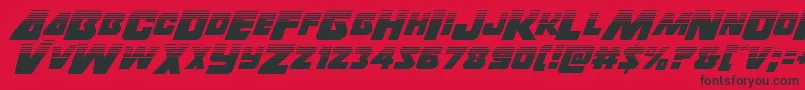 Thunderstrikehalf Font – Black Fonts on Red Background