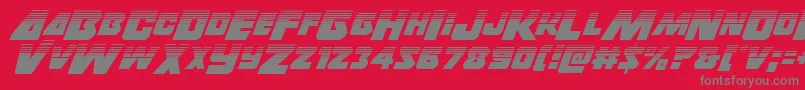 Thunderstrikehalf Font – Gray Fonts on Red Background