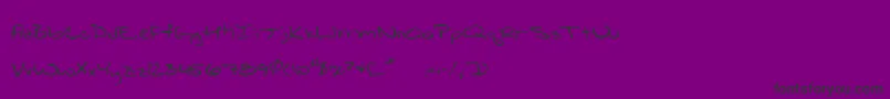 Shatteredprint-Schriftart – Schwarze Schriften auf violettem Hintergrund