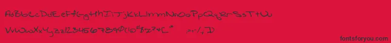 Shatteredprint Font – Black Fonts on Red Background