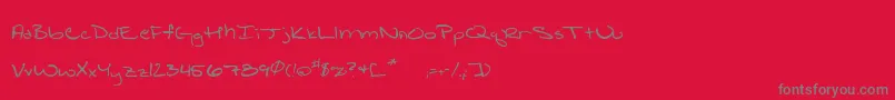 Shatteredprint Font – Gray Fonts on Red Background