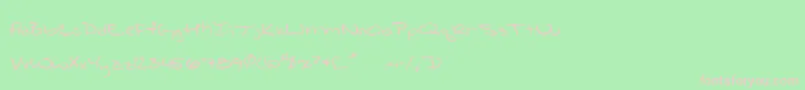Shatteredprint Font – Pink Fonts on Green Background