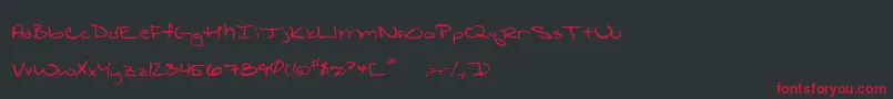 Shatteredprint Font – Red Fonts on Black Background