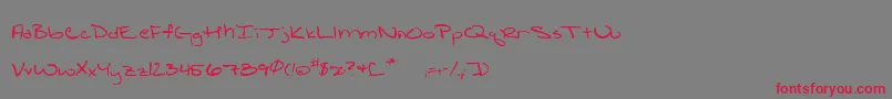 Shatteredprint Font – Red Fonts on Gray Background