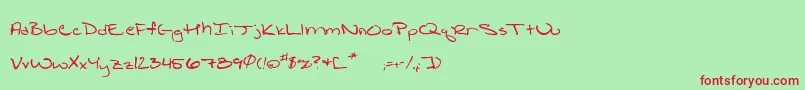 Shatteredprint Font – Red Fonts on Green Background
