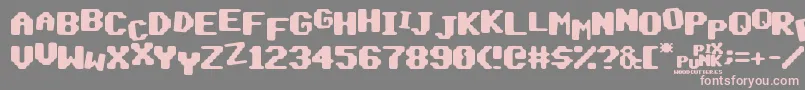 PixPunk Font – Pink Fonts on Gray Background