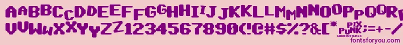 PixPunk Font – Purple Fonts on Pink Background