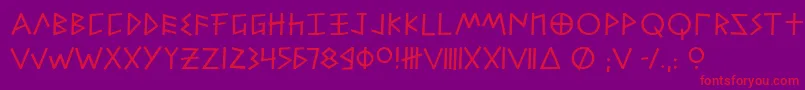 Alfabetix Font – Red Fonts on Purple Background