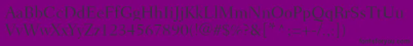 FairfieldLt45Light Font – Black Fonts on Purple Background