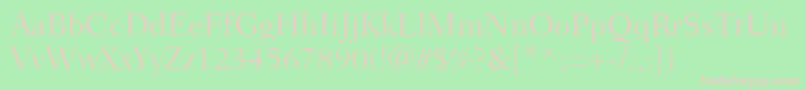 FairfieldLt45Light Font – Pink Fonts on Green Background