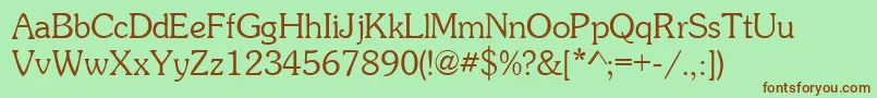 FinessesskRegular Font – Brown Fonts on Green Background