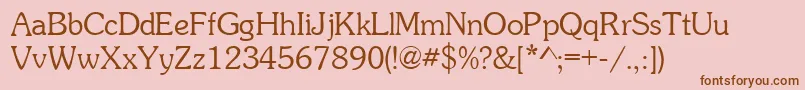 FinessesskRegular Font – Brown Fonts on Pink Background