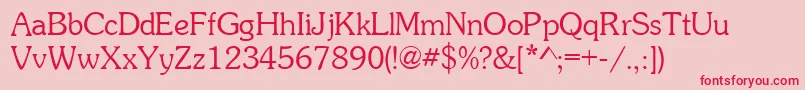 FinessesskRegular Font – Red Fonts on Pink Background