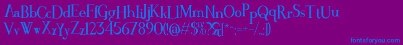 Crackin Font – Blue Fonts on Purple Background