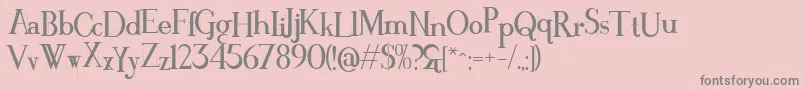 Crackin Font – Gray Fonts on Pink Background