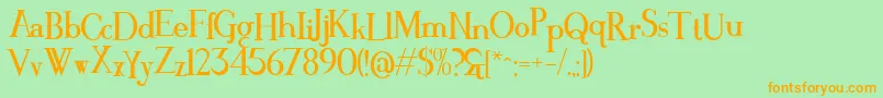 Crackin Font – Orange Fonts on Green Background