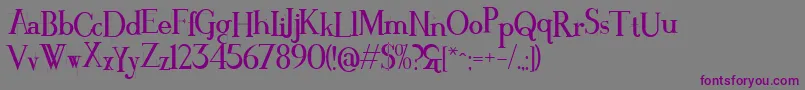 Crackin Font – Purple Fonts on Gray Background