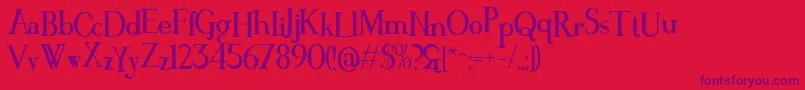 Crackin Font – Purple Fonts on Red Background