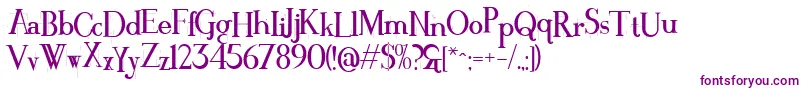 Crackin-Schriftart – Violette Schriften auf weißem Hintergrund