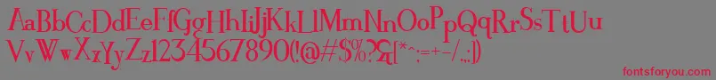 Crackin Font – Red Fonts on Gray Background