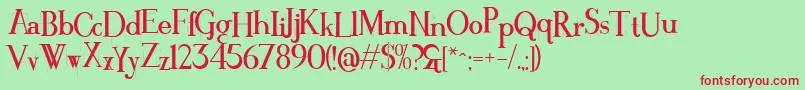 Crackin Font – Red Fonts on Green Background