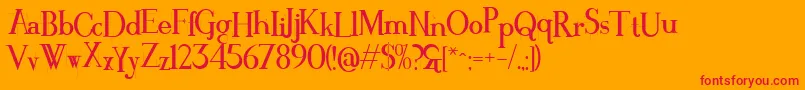 Crackin Font – Red Fonts on Orange Background