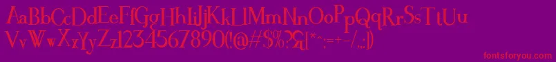 Crackin Font – Red Fonts on Purple Background