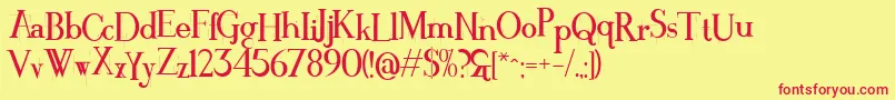 Crackin Font – Red Fonts on Yellow Background