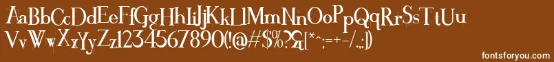 Crackin Font – White Fonts on Brown Background