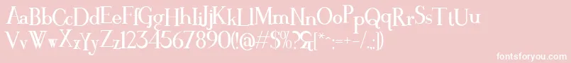 Crackin-Schriftart – Weiße Schriften auf rosa Hintergrund