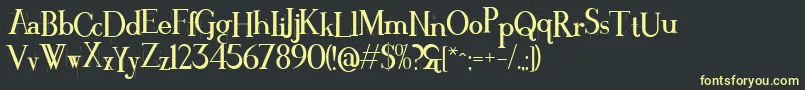 Crackin-Schriftart – Gelbe Schriften auf schwarzem Hintergrund