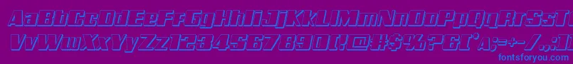 Galacticstorm3Dital Font – Blue Fonts on Purple Background